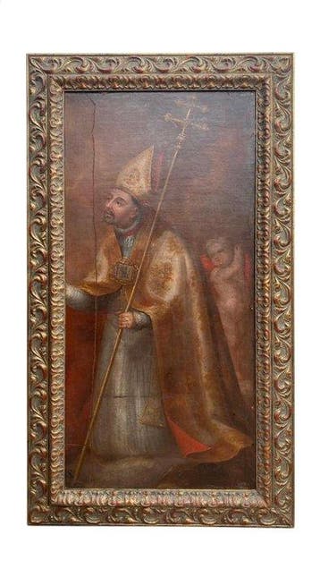 Spaanse school (XVII) - Santo Obispo y Legado Pontificio, Antiquités & Art
