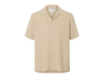Veiling - Selected Homme Sal Relax Fit Overhemd Oatmeal - M, Kleding | Heren, Overhemden, Nieuw
