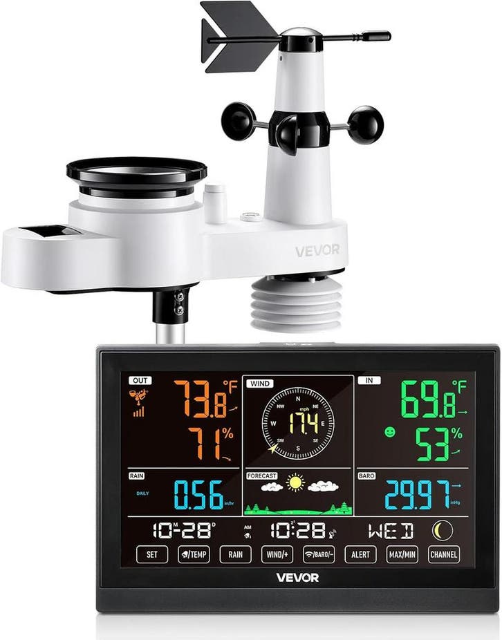 Weerstation 5-in-1 Zonne-energie | Retour Deal | 34% korting, TV, Hi-fi & Vidéo, Stations météorologiques & Baromètres, Envoi