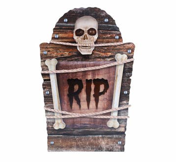 Bruine Halloween Decoratie Grafsteen Rip 56cm, Verzenden, Nieuw