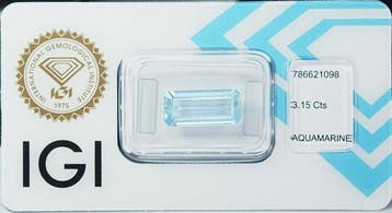 Sans prix de réserve Bleu Aigue-marine - 3.15 ct -, Bijoux, Sacs & Beauté, Pierres précieuses