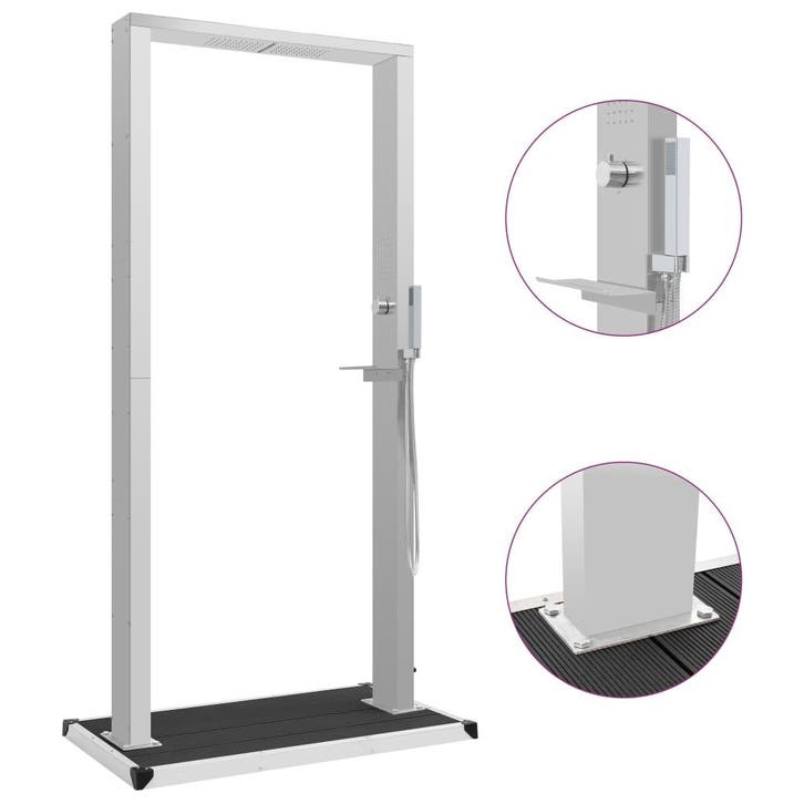 vidaXL Buitendouche met bak HKC roestvrij staal, Tuin en Terras, Zwembaden, Nieuw, Verzenden