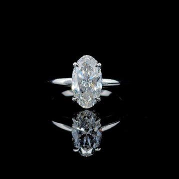 Ring - 14 karaat Witgoud - 2.25ct. tw. Diamant (Lab-grown) -