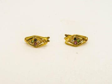 Boucles doreilles - 18 carats Or jaune, Bijoux, Sacs & Beauté, Boucles d'oreilles