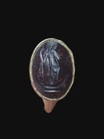 Oud-Romeins Geel goud, Stunning Intaglio Carnelian Seal (XRF