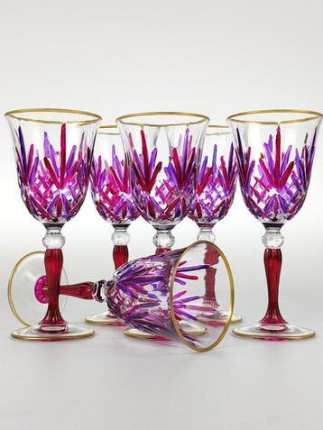 Secoloventesimo - Kelk (6) - Golden red goblet - Emaille,