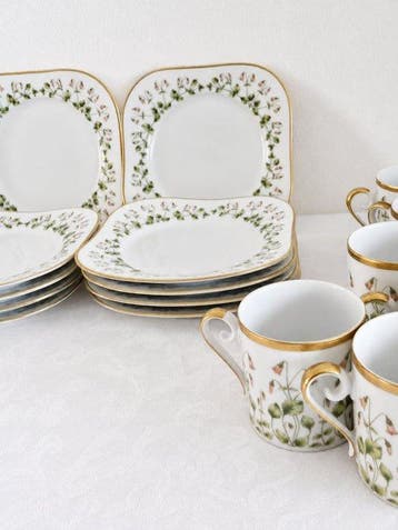 Hackefors Porslin - Koffieservies voor 10 (10) - Linnaea, Antiek en Kunst