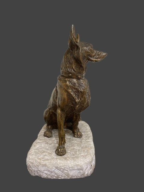 sculptuur, Cane - 36 cm - Brons, Antiquités & Art, Antiquités | Céramique & Poterie