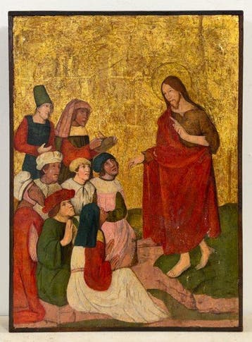 Scuola lombardo-alpina (XV) - Cristo predica alle folle