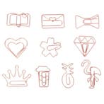 Fako Bijoux - 20x Paperclip Figuur - Rosé Goudkleurige, Verzenden, Nieuw