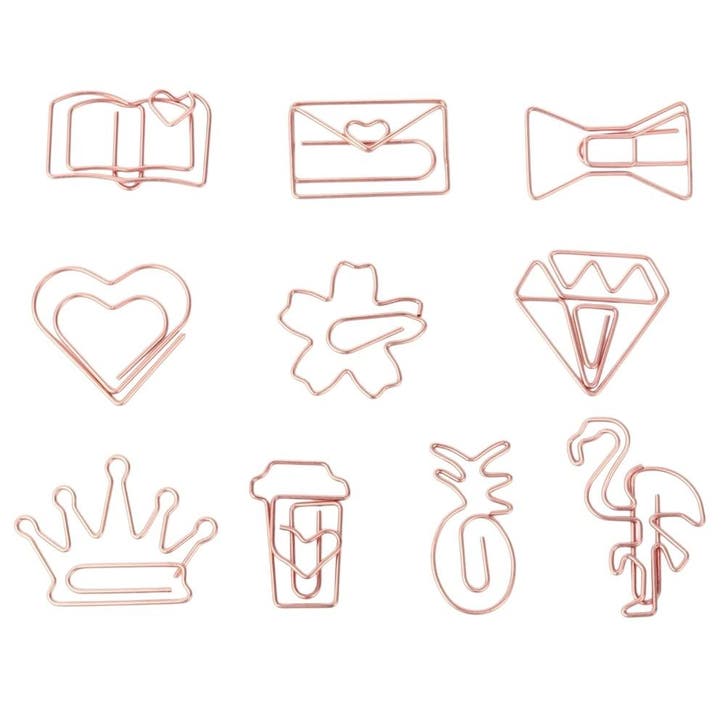 Fako Bijoux - 20x Paperclip Figuur - Rosé Goudkleurige, Diversen, Cadeauverpakkingen, Verzenden
