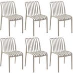 tectake Tuinstoelen Alcudia, weerbestendig, stapelbaar - tau, Tuin en Terras, Verzenden, Nieuw