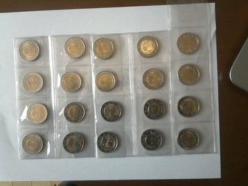 Europa. 2 Euro 2009 10 Years E.M.U. (20 coins) (Zonder