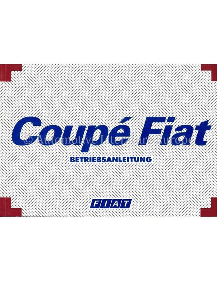 1999 FIAT COUPE INSTRUCTIEBOEKJE DUITS, Autos : Divers, Modes d'emploi & Notices d'utilisation