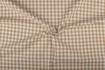 Geruite stof camel bruin 10mm geruit - Katoen stof op rol, Verzenden, Nieuw