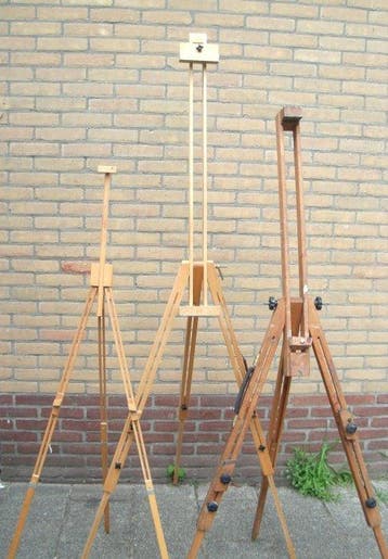 Schildersezel (3) - Messing, Beukenhout - Plein-air ezels