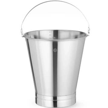 Emmer | ProfiLine | RVS | 10L | Stootrand | Maatverdeling |, Verzenden