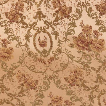 BA080 - Zeldzame Italiaanse damast lampasso stof – beige