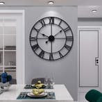 Wandklok 60cm Metaal Vintage | Retour Deal | 34% Korting, Huis en Inrichting, Woonaccessoires | Klokken, Verzenden, Zo goed als nieuw