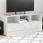 vidaXL Tv-meubel 99x39x44 cm staal wit, Verzenden, Nieuw