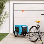 vidaXL Hondenfietstrailer oxford stof en ijzer blauw en, Verzenden