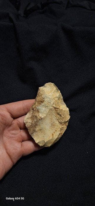 Paleolithisch Vuursteen Bifaciaal Mousterien gereedschap van, Antiek en Kunst, Antiek | Overige Antiek