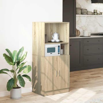 vidaXL Keukenkast 57x41,5x131,5 cm bewerkt hout sonoma, Verzenden, Nieuw
