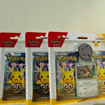 Pokémon - 3 Blisterverpakking - Pokemon 30th Celebration -, Nieuw