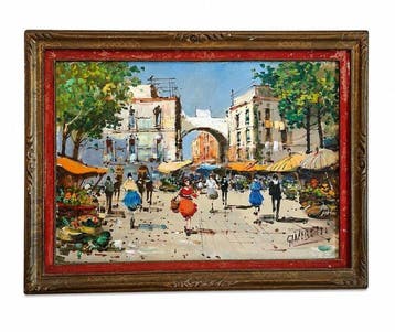 Giacobetti (XX) - Mercato a Porta Capuana Napoli