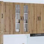 vidaXL Wandglas Kasten Artisan Eiken 60 x 31 x 100 cm, Verzenden, Nieuw