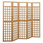 vidaXL Kamerscherm/trellis met 5 panelen 201,5x180 cm, Verzenden, Nieuw