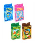 Set van 4 diamond painting doosjes voor kids (10x15 cm, din, Verzenden