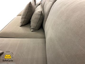 Hoekzetel taupe XL 316 cm, gezinszetel – tweedehands, Verzenden, Nieuw