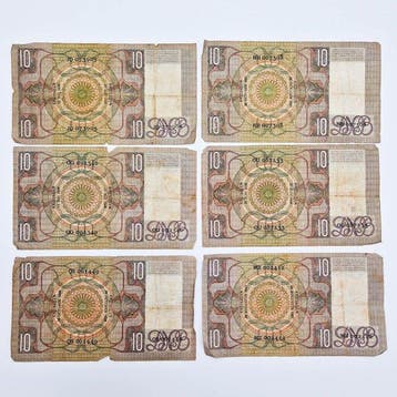 Pays-Bas. - 6 x 10 Gulden - 1936/1938 - PL36 (Sans prix de