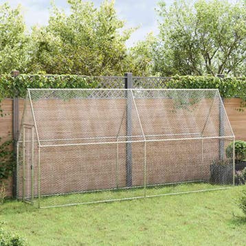 vidaXL Kippenhok 400x100x190 cm gegalvaniseerd staal, Verzenden