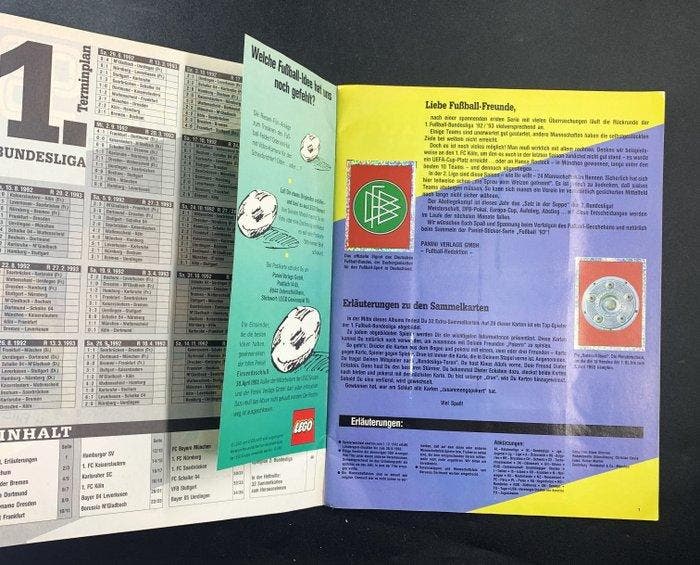 1992/93 Panini Complete Sticker Album Fussball 93 (German, Collections, Autocollants