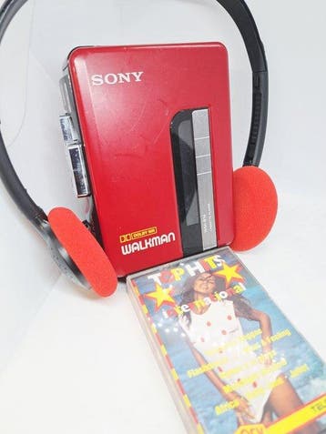Sony - Walkman WM-B14-,red color, fully serviced,with