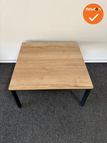 Ahrend Bijzettafel - Zwart onderstel - 80x80cm - Blad in kle, Ophalen of Verzenden, Bureau