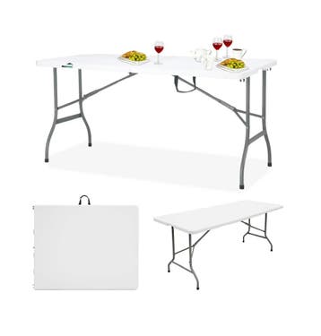MaxxGarden Vouwtafel - Tuintafel - 152x70x74 cm - Wit, Tuin en Terras, Tuintafels, Ophalen of Verzenden, Nieuw