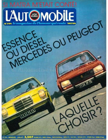 1972 LAUTOMOBILE MAGAZINE 314 FRANS
