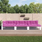 vidaXL Palletkussens 7 st stof roze, Verzenden, Nieuw