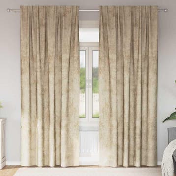 vidaXL Velvet Gordijnen met gordijnen 2 pcs Crème 260 x 140, Huis en Inrichting, Verzenden, Nieuw