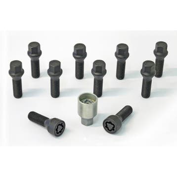 H&R Wielboutenset konisch M14x1.50 - Lengte 30mm - Zwart - 1, Verzenden