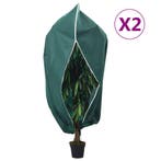 vidaXL Plantenhoezen met ritssluiting 2 st 70 g/m² 2,36x2 m, Verzenden