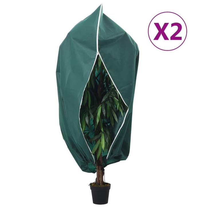 vidaXL Plantenhoezen met ritssluiting 2 st 70 g/m² 2,36x2 m, Jardin & Terrasse, Outils à main, Envoi