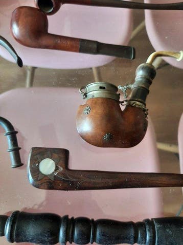 Pijp - Hout, Messing, Terracotta, Been, Hars/polyester,, Nieuw