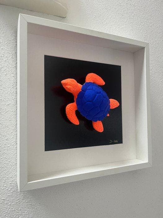 D - Uli -  Turtle  Orange & Blue, Antiek en Kunst, Kunst | Schilderijen | Modern