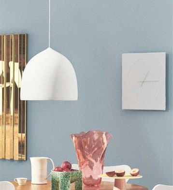 Wandklok - Fritz Hansen - - Katoenpapier / Wandpapier -