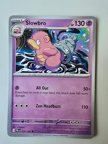 SLOWBRO (PITCH BLACK 030/084) (TRADING CARD), Gebruikt