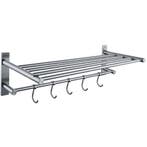 Best-Design Clips Wand Handdoekrek Incl. 5 Haakjes Chroom, Ophalen of Verzenden, Bad